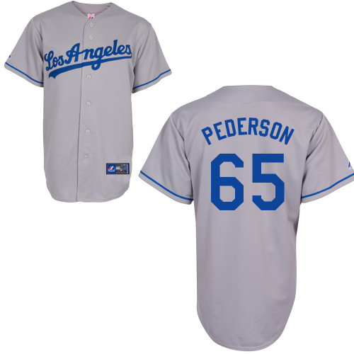 Joc Pederson #65 mlb Jersey-L A Dodgers Women's Authentic Road Gray Cool Base Baseball Jersey